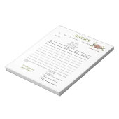 Coffee Shop Business Invoice Notepad Notizblock (Rotiert)