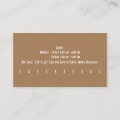 Coffee Shop Business & Punch Card für kundenspezif Visitenkarte (Rückseite)