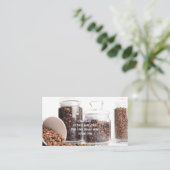 Coffee Shop Business & Punch Visitenkarte (Stehend Vorderseite)