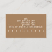 Coffee Shop Business & Punch Visitenkarte (Rückseite)