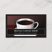 Coffee Shop Cafe Business Card Visitenkarte (Vorderseite)