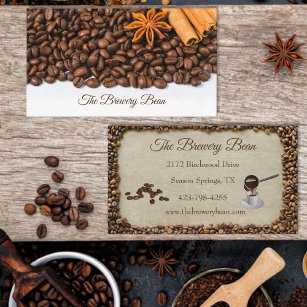 Coffee Shop Cafe Business Cards Visitenkarte