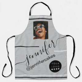 Coffee Shop Cake Ice Creme Grau für kundenspezifis Schürze