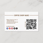 Coffee Shop Einfache QR Code Loyalty Karte (Rückseite)
