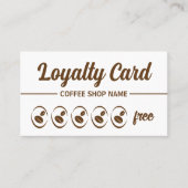 Coffee Shop Einfache QR Code Loyalty Karte (Vorderseite)