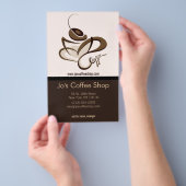 Coffee Shop Flyer mit Menü (Handgriff)