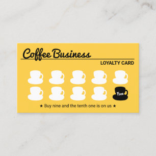 Coffee Shop Gold Kundenloyalty Punch Card Treuekarte