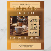 Coffee Shop Grand Opening Announcement Flyer (Hinten)