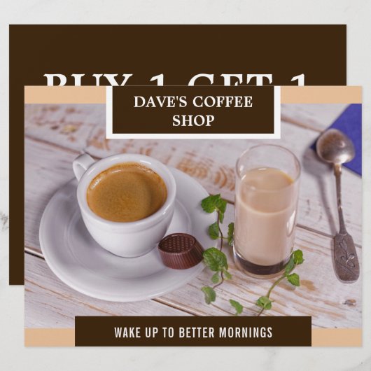 Coffee Shop Grand Opening Flyer (Vorne/Hinten)