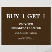 Coffee Shop Grand Opening Flyer (Rückseite)