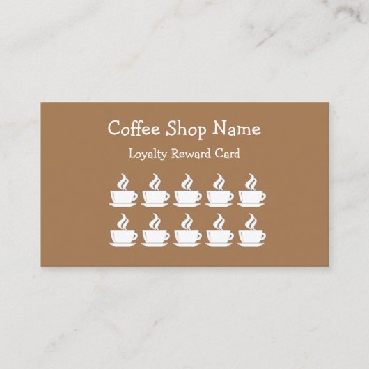 Coffee Shop Kunden belohnen Bulk Business Cards Treuekarte (Vorderseite)