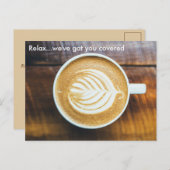 Coffee Shop Latte Custom Advertising Postkarte (Vorne/Hinten)