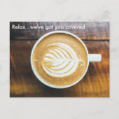 Coffee Shop Latte Custom Advertising Postkarte (Vorderseite)