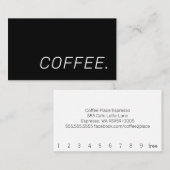 Coffee Shop Loyalität Einfache Punch Rube Treuekarte (Vorne/Hinten)