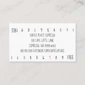 Coffee Shop Loyalty Bloom Punch XTRA Special Treuekarte (Rückseite)