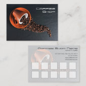 Coffee Shop Loyalty Briefmarke Card Treuekarte (Vorne/Hinten)