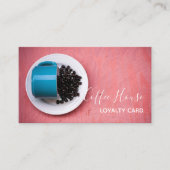 Coffee Shop Loyalty Card - Blue Coffee Tasse Treuekarte (Vorderseite)