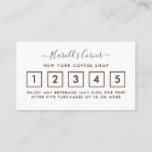 Coffee Shop Loyalty Card - Coffee Bean Cup Treuekarte (Rückseite)