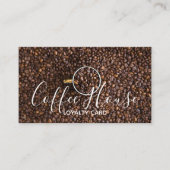 Coffee Shop Loyalty Card - Coffee Bean Cup Treuekarte (Vorderseite)
