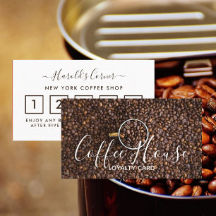 Coffee Shop Loyalty Card - Coffee Bean Cup Treuekarte