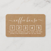 Coffee Shop Loyalty Card - Rustic Kraft Treuekarte (Vorderseite)