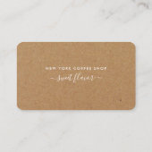 Coffee Shop Loyalty Card - Rustic Kraft Treuekarte (Rückseite)