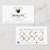 Coffee Shop Loyalty Card Treuekarte (Vorne/Hinten)