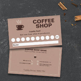 Coffee Shop Loyalty Card Visitenkarte