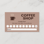 Coffee Shop Loyalty Card Visitenkarte (Vorderseite)