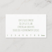 Coffee Shop Loyalty Einfache Kurven Punch Treuekarte (Rückseite)