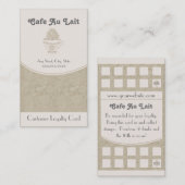 Coffee Shop Loyalty Punch Card Visitenkarte Treuekarte (Vorne/Hinten)