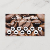 Coffee Shop Loyalty Punch Card Visitenkarten Treuekarte (Vorderseite)
