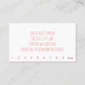 Coffee Shop Loyalty Simple Punch Treuekarte (Rückseite)