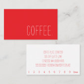 Coffee Shop Loyalty Simple Punch Treuekarte (Vorne/Hinten)