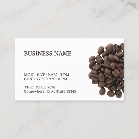 Coffee Shop Minimalistisch Loyalitätspunch Treuekarte (Rückseite)