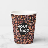 Coffee Shop mit Logo und QR-Code hinzufügen Pappbecher (Vorderseite)