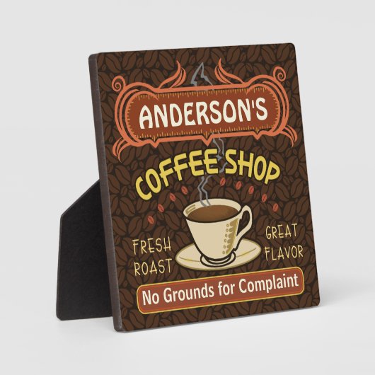 Coffee Shop mit Tasse Erstellen Sie Ihre eigenen P Fotoplatte (Vorderseite)