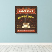 Coffee Shop mit Tasse Erstellen Sie Ihre eigenen P Leinwanddruck (Insitu (Holzboden))