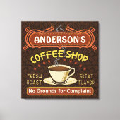 Coffee Shop mit Tasse Erstellen Sie Ihre eigenen P Leinwanddruck (Vorderseite)