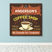 Coffee Shop mit Tasse Erstellen Sie Ihre eigenen P Leinwanddruck (Insitu (Holzboden))
