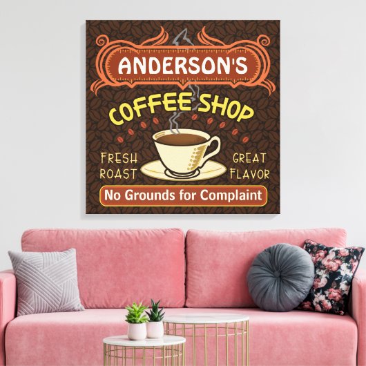 Coffee Shop mit Tasse Erstellen Sie Ihre eigenen P Leinwanddruck (Insitu (Wohnzimmer))