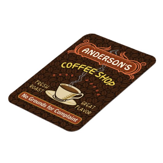 Coffee Shop mit Tasse Erstellen Sie Ihre eigenen P Magnet (Linke Seite)