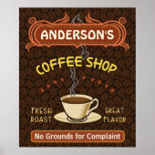 Coffee Shop mit Tasse Erstellen Sie Ihre eigenen P Poster (Vorne)