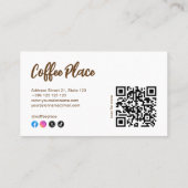 Coffee Shop Modern QR Code Loyalty Card Treuekarte (Rückseite)