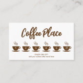 Coffee Shop Modern QR Code Loyalty Card Treuekarte (Vorderseite)