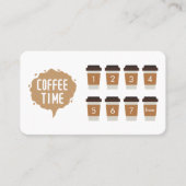 Coffee Shop Niedlich Loyalty Card Treuekarte (Vorderseite)
