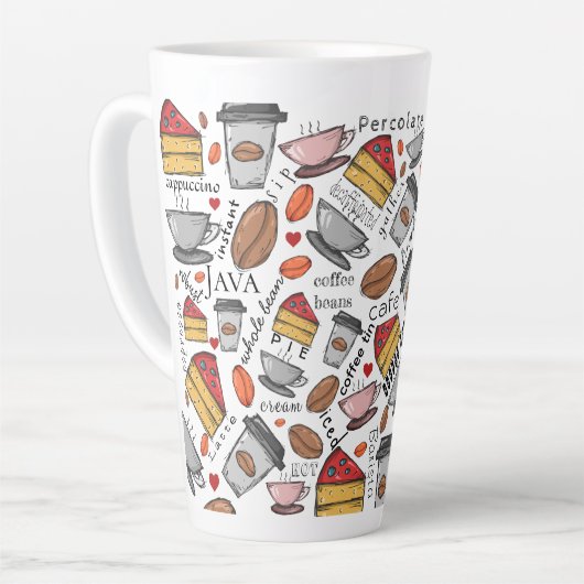 Coffee Shop oder Café Latte Tasse (Linke Ecke)