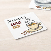 Coffee Shop Personalisiert Paper Untersetzer (angewinkelt)