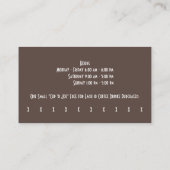 Coffee Shop & Punch mit individuellem Coffee-Shop  Visitenkarte (Rückseite)