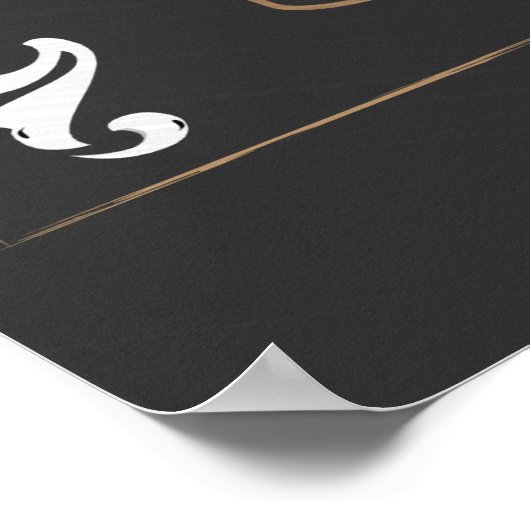 Coffee Shop Retro Logo Menü hinzufügen Poster (Ecke)